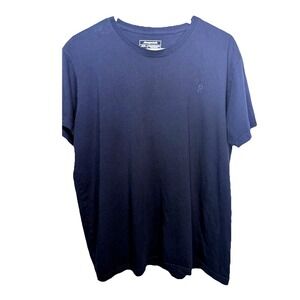 Aeropostale A87 Logo Tee Shirt Navy Blue Men's Size Large L 100% Cotton‎